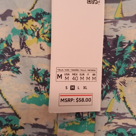 NWT Men's On the Road Medium Buttoned Print Shirt - Picture 3 of 4